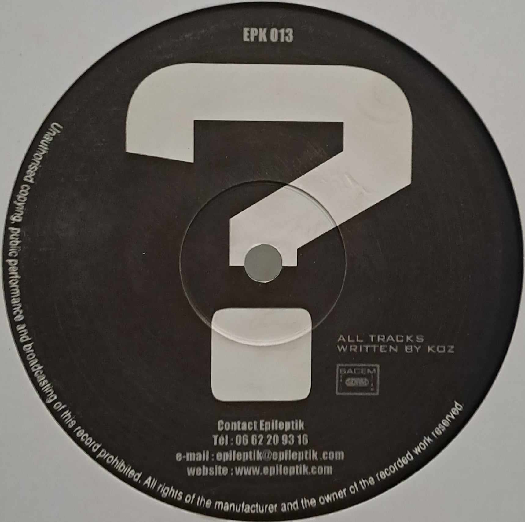 Epileptik 13 - vinyle hardcore